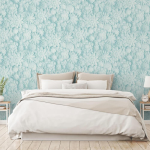 Teal Floral Wallpaper