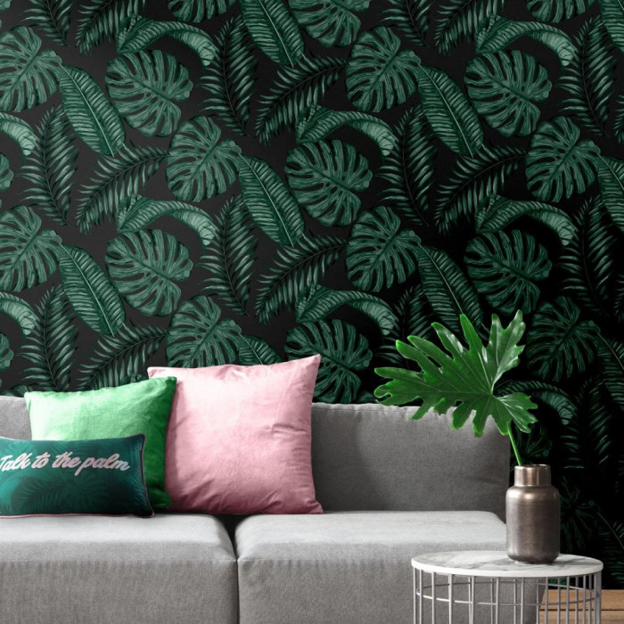 Skinnydip Wallpaper Palm Dominica Black