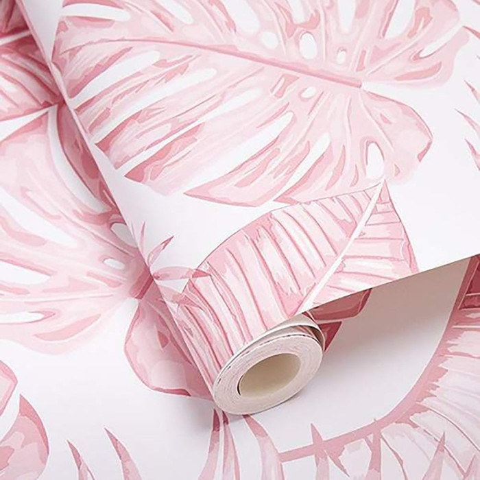 Skinnydip UK Dominica Palm Wallpaper Pink White
