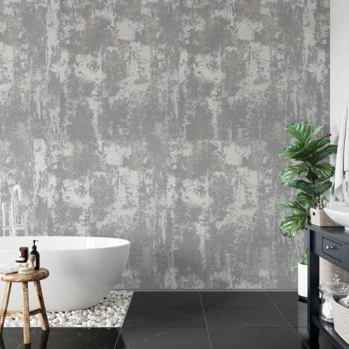 Industrial Wallpaper Grey