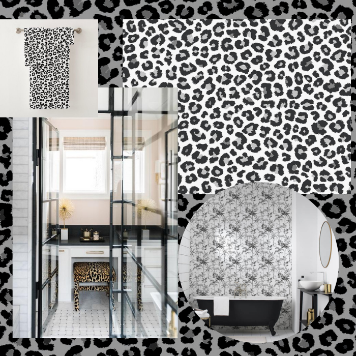 Animal Print Wallpaper Shades Leopard Jaguar Spots Black White Silver  5060119354383  eBay