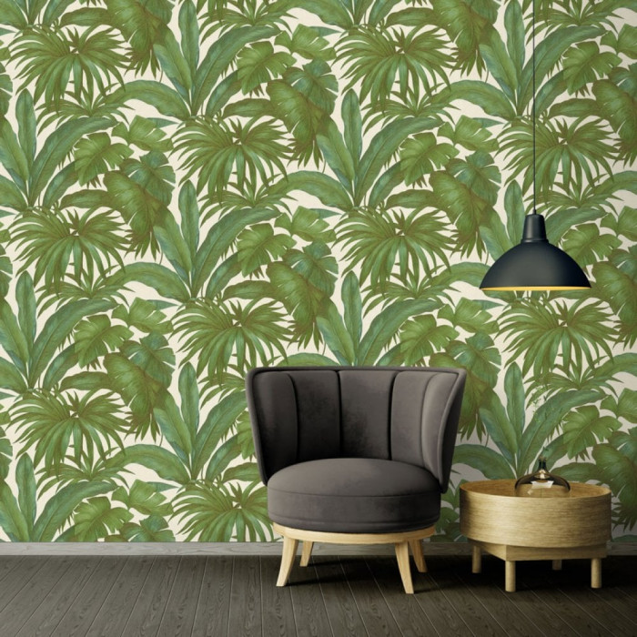 Green Versace Palm Wallpaper