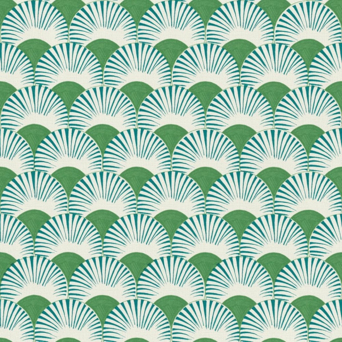 Green Scalloped seashell wallpaper 