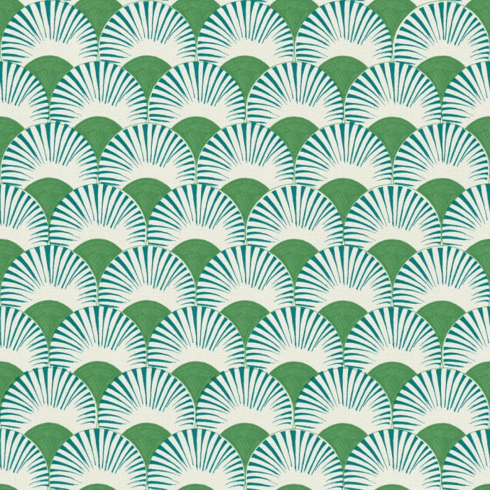 Green Scalloped seashell wallpaper 