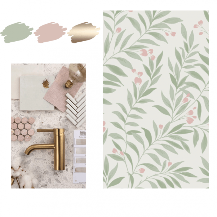 A.S. Création Wallpaper «Floral, Green, White» 378301