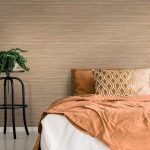 Brown and Orange Grasscloth Wallpaper