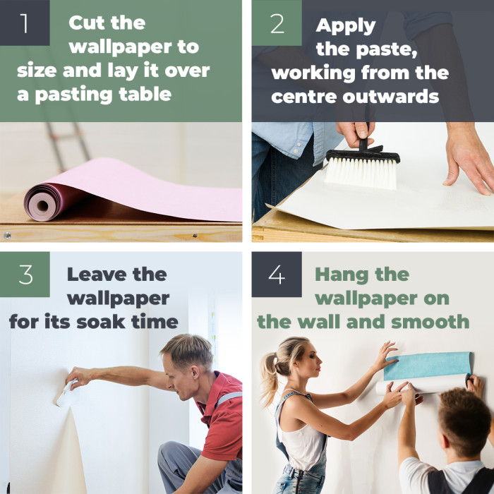 how to apply paste to the wallpaper