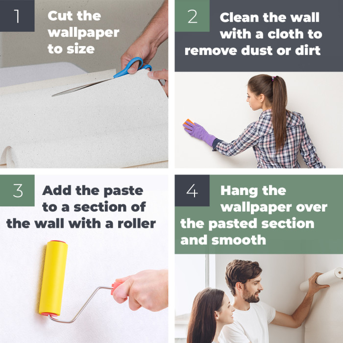 how to apply paste to the wall step by step