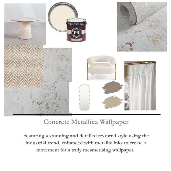 Concrete Metallica Wallpaper