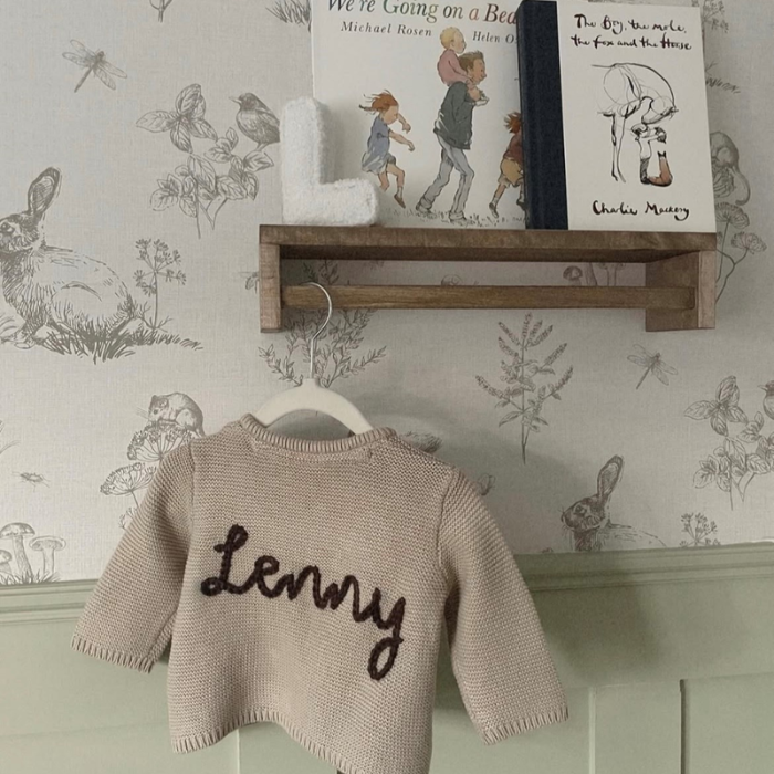 Country Wallpaper Wallpaper perfect for nursery neutral wallpaper taupe beige brown filled wityh bunnies rabbits and foliage 