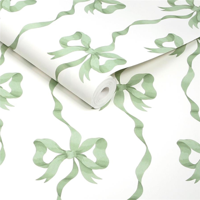 Sage Green Bow Wallpaper By Cath Kidston 