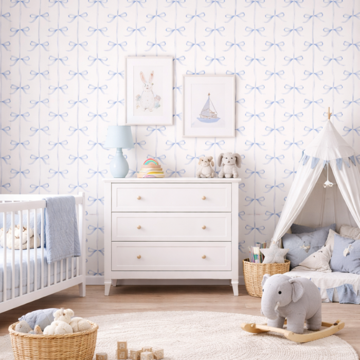 Blue bows wallpaper