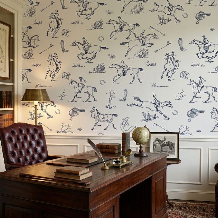 Blue Navy Horse Wallpaper 