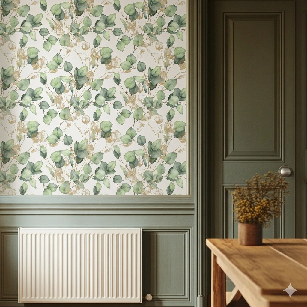 Eucalyptus Summer Wallpaper Sage Green 